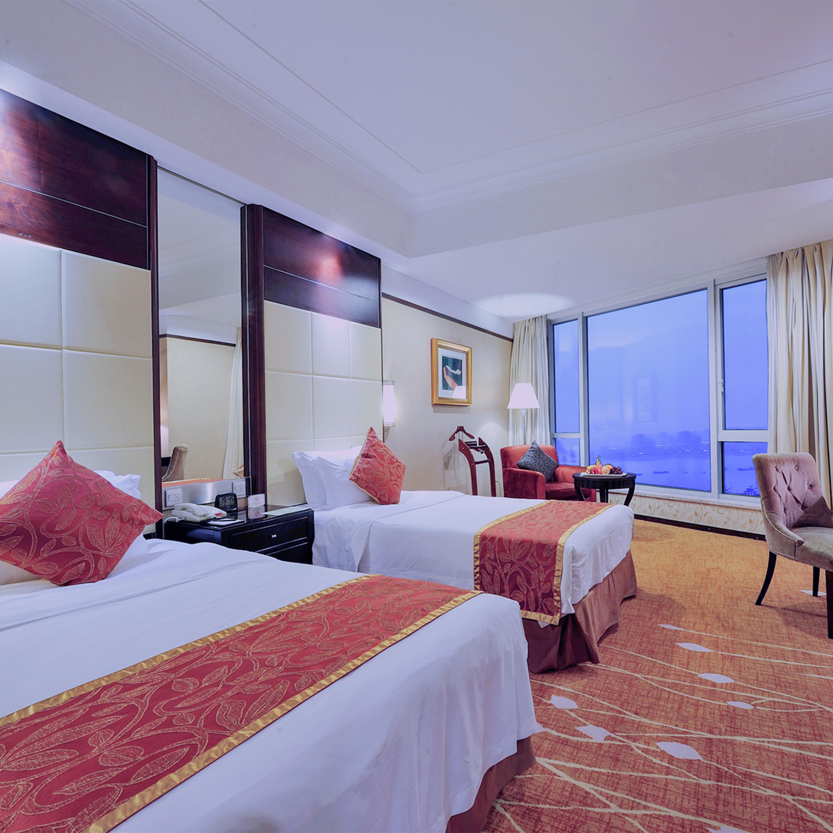 superior twin room, 2 single beds, smoking | minibar, desk, blackout curtains, soundproofing