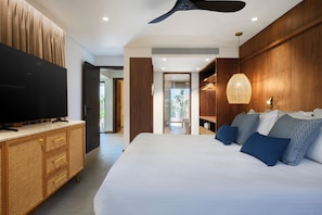 Suite presidencial | Ropa de cama de alta calidad, minibar, caja fuerte y escritorio