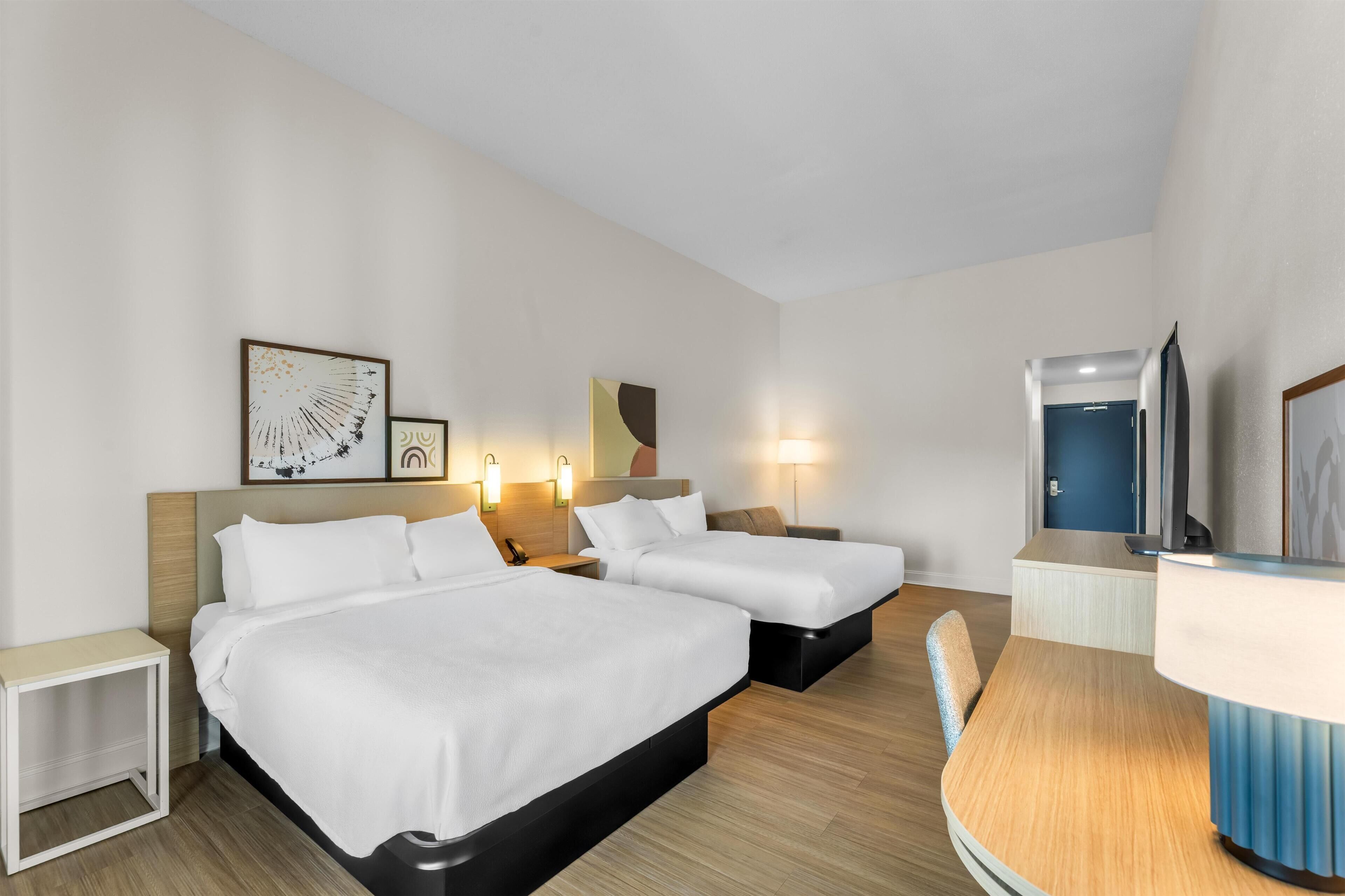 Room, Multiple Beds | Premium bedding, pillow-top beds, desk, iron/ironing board