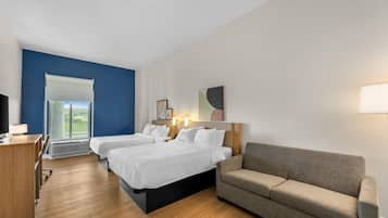 Ropa de cama de alta calidad, colchones con pillow-top y escritorio