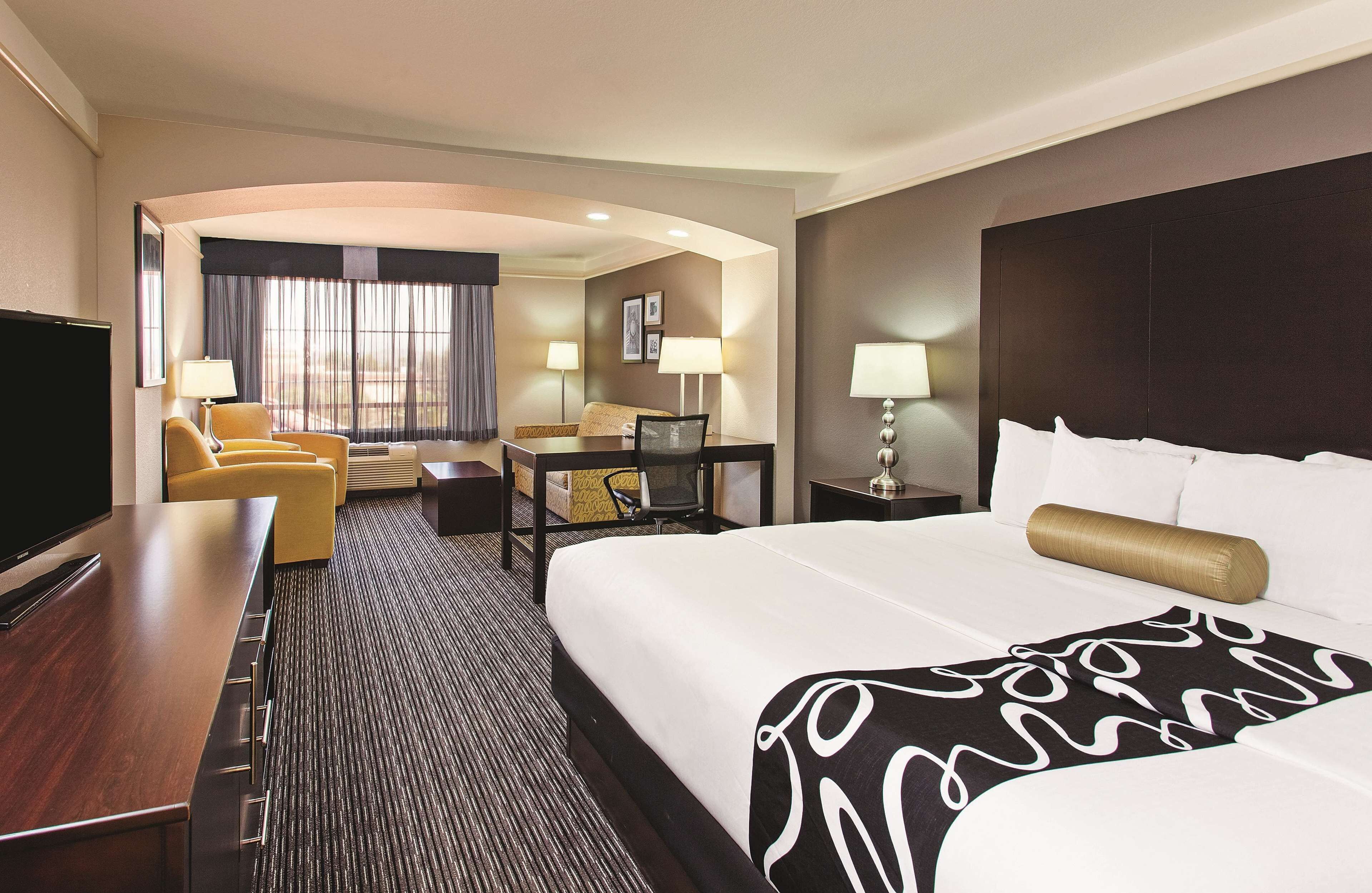 Premium bedding, desk, blackout drapes, iron/ironing board