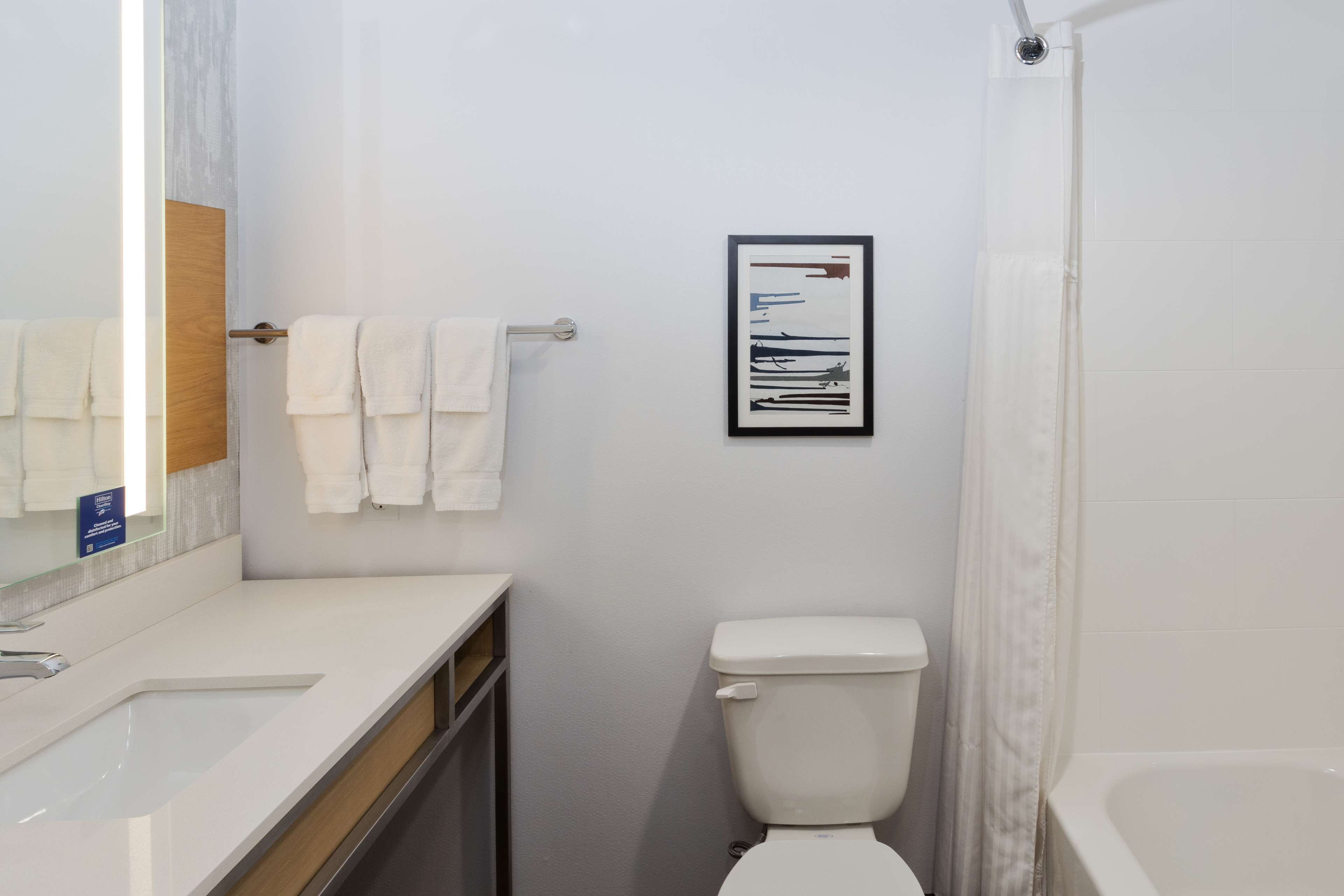 free toiletries, hair dryer, towels