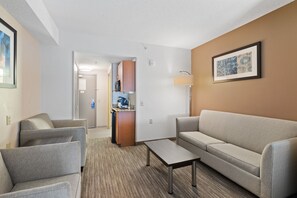 En 43-tommers LCD-TV med kabel-kanaler samt TV