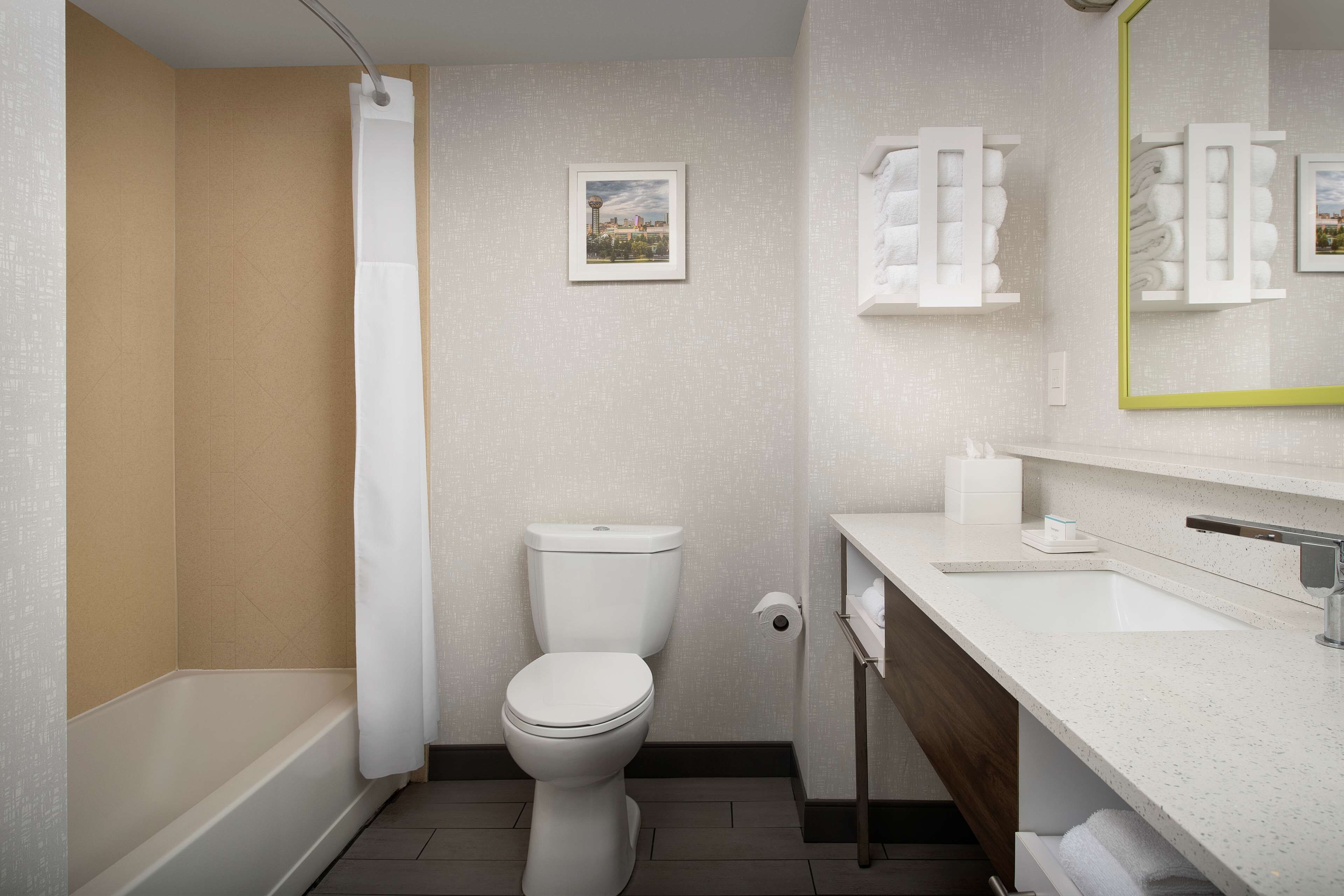 room, 2 queen beds, non smoking | bathroom | free toiletries, hair dryer, towels, soap