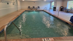 An indoor swimming pool with a 3 FT depth limit and no diving sign. - Stay Well Inn & Suites (Fort Myers)