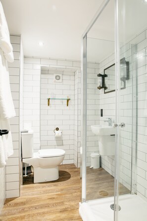 Free toiletries, hair dryer, towels