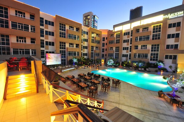 Outdoor banquet area