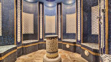 Sauna seca, banheira de hidromassagem, sauna a vapor, banho turco/hammam