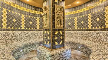 Sauna, hot tub, steam room, Turkish bath, body treatments, aromatherapy