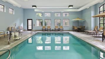 Indoor pool, open 6 AM to 10 PM, sun loungers