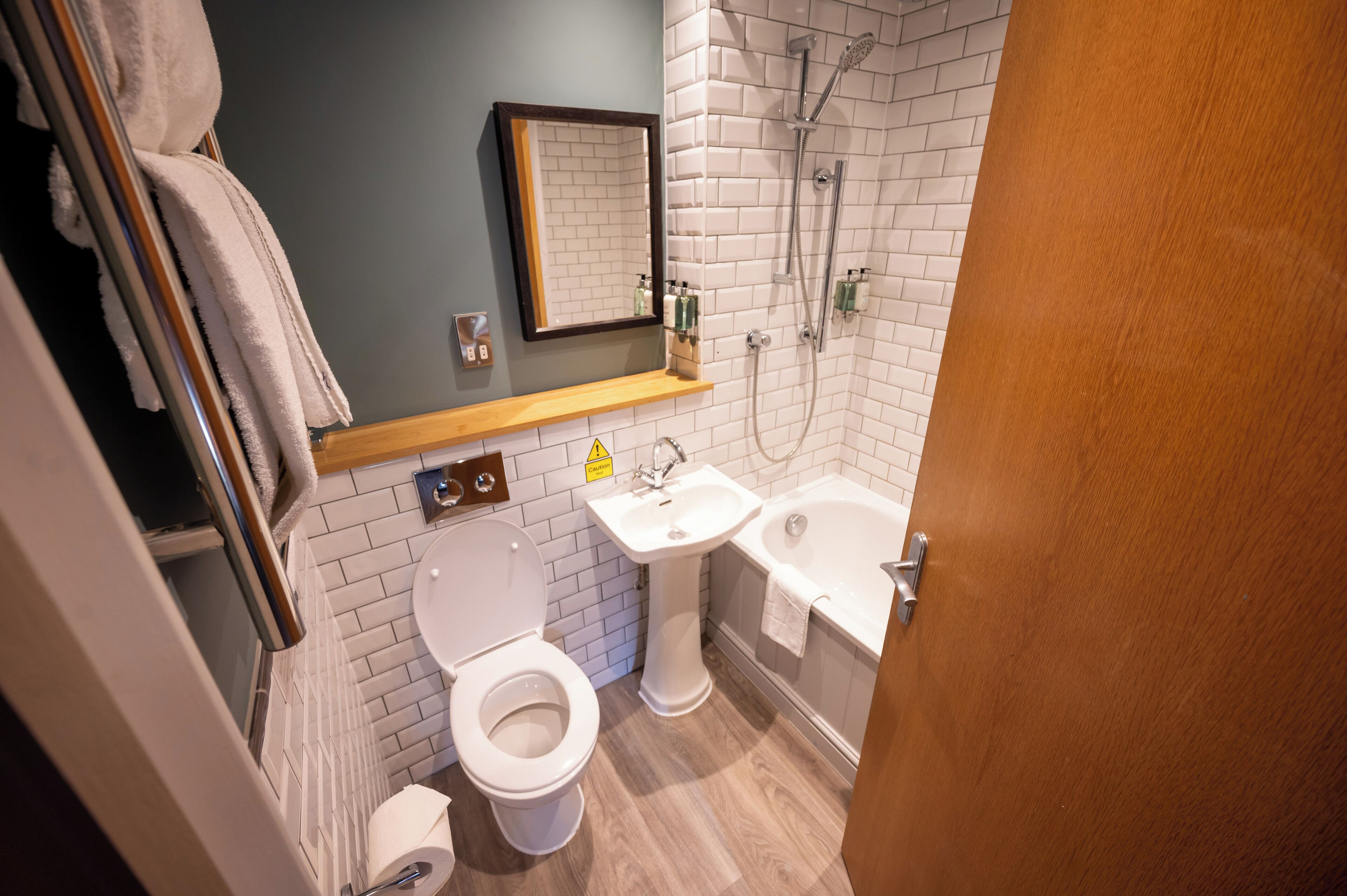 basic quadruple room, multiple beds | bathroom | shower, hair dryer, towels