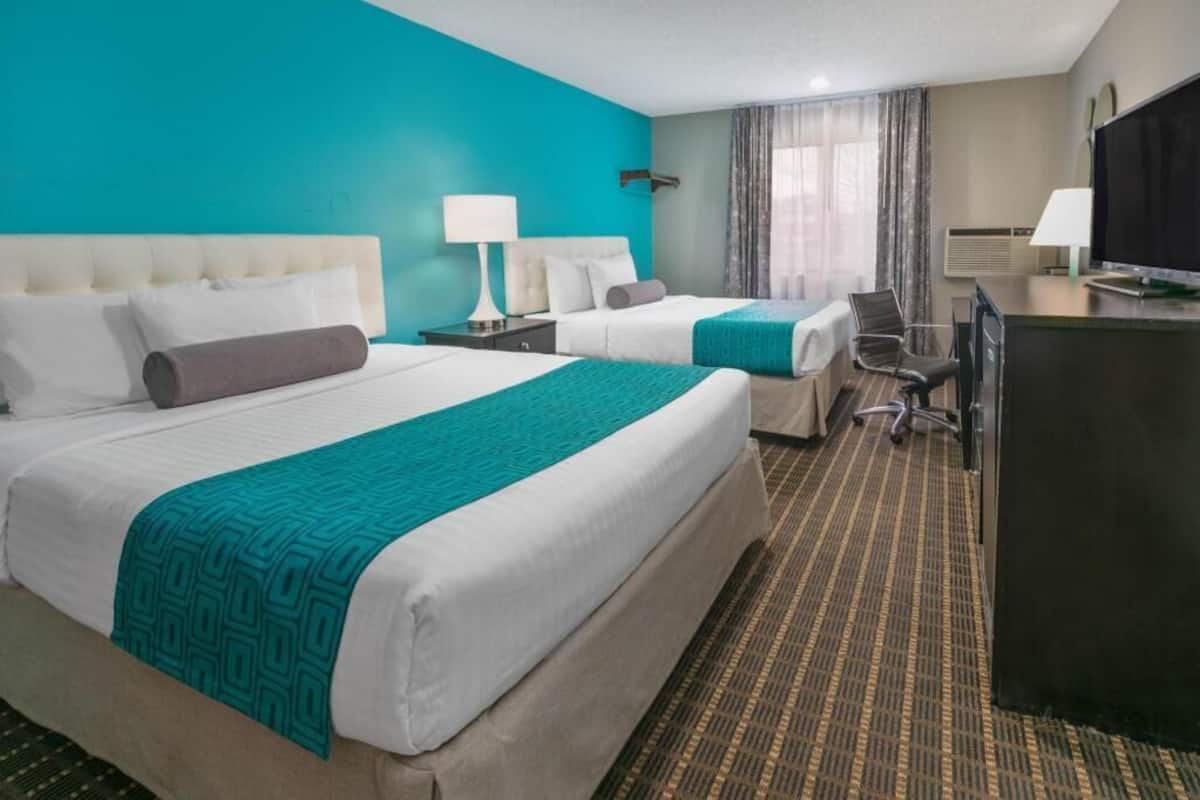 In-room safe, desk, laptop workspace, blackout drapes