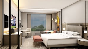Room, 1 King Bed, Non Smoking (Club Floor) | Minibar, in-room safe, desk, blackout drapes