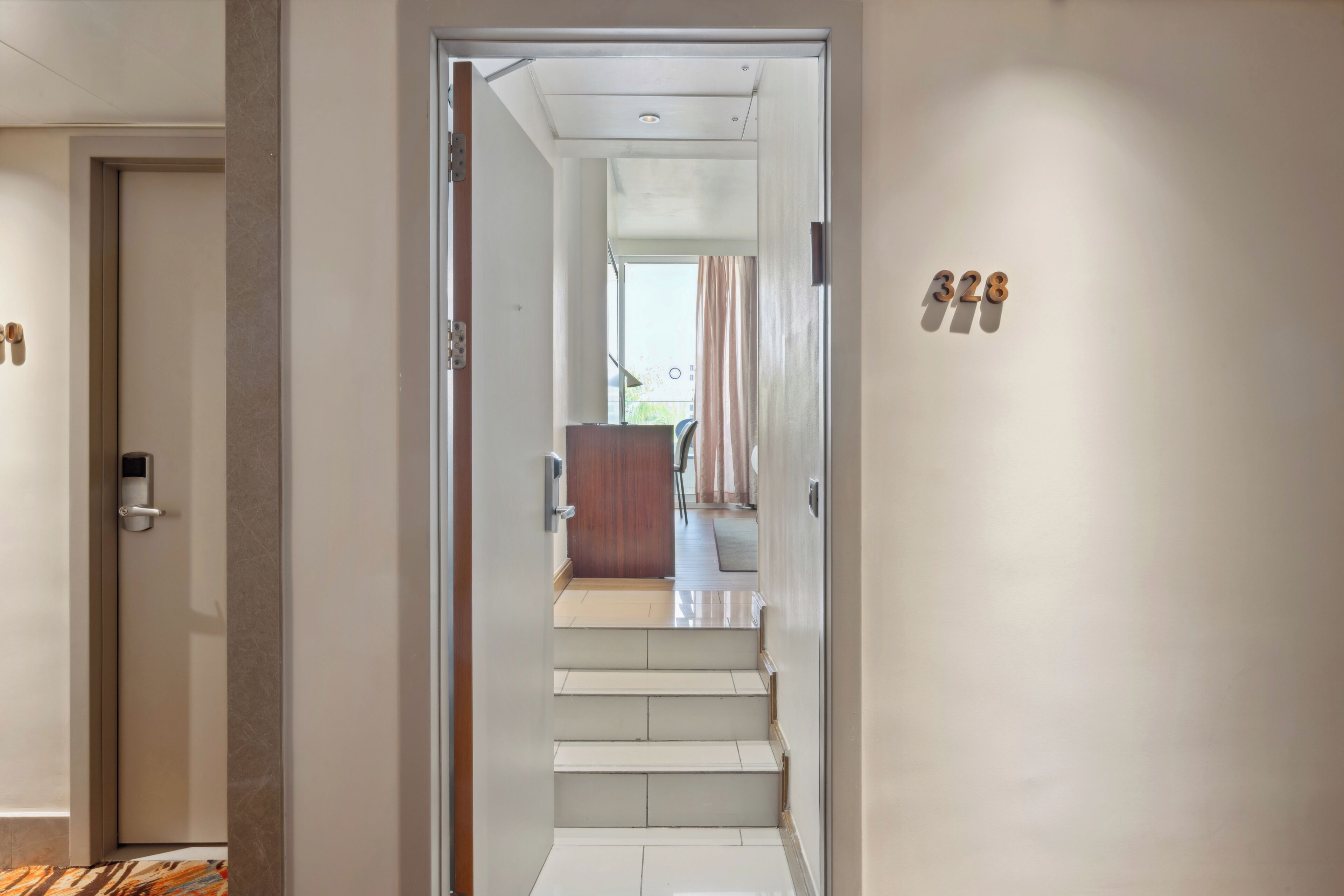 double room, balcony, pool view | minibar, in-room safe, desk, blackout curtains