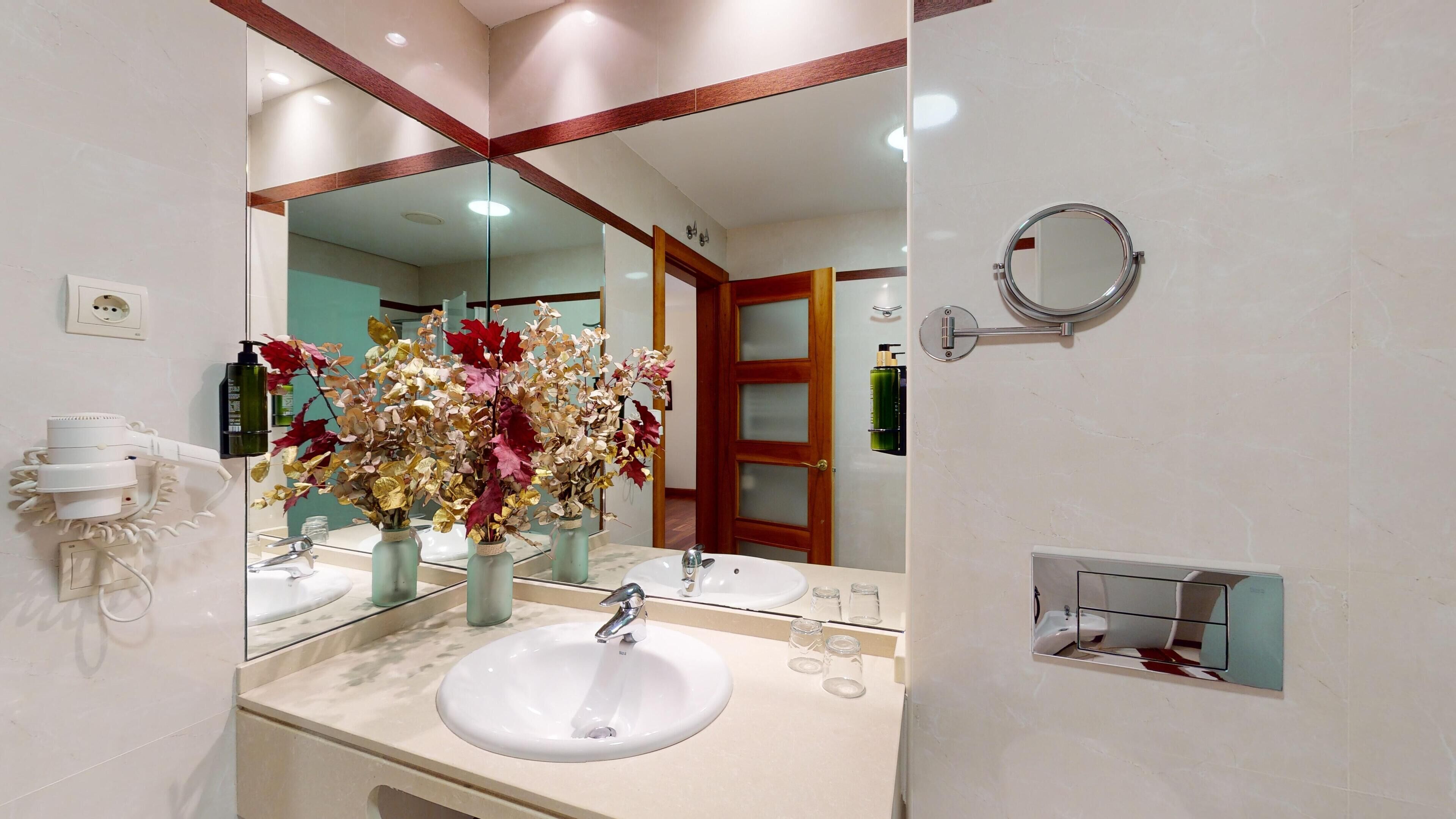 free toiletries, hair dryer, bathrobes, slippers