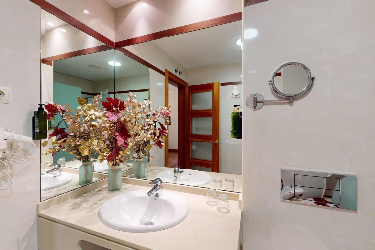 free toiletries, hair dryer, bathrobes, slippers