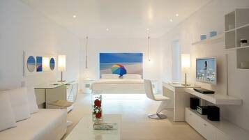 Pillow-top beds, minibar, in-room safe, desk
