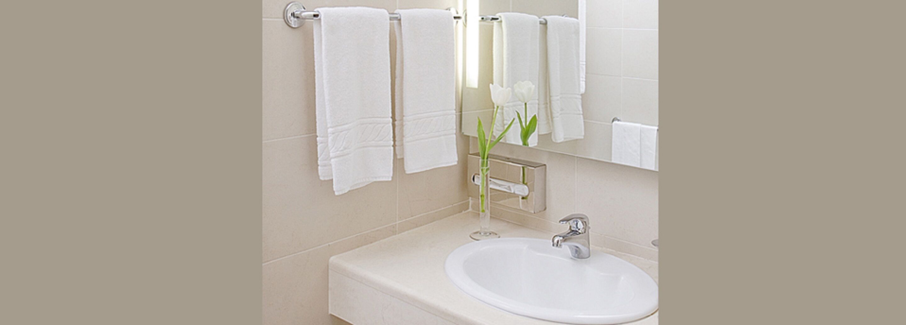 combined shower/bathtub, hair dryer