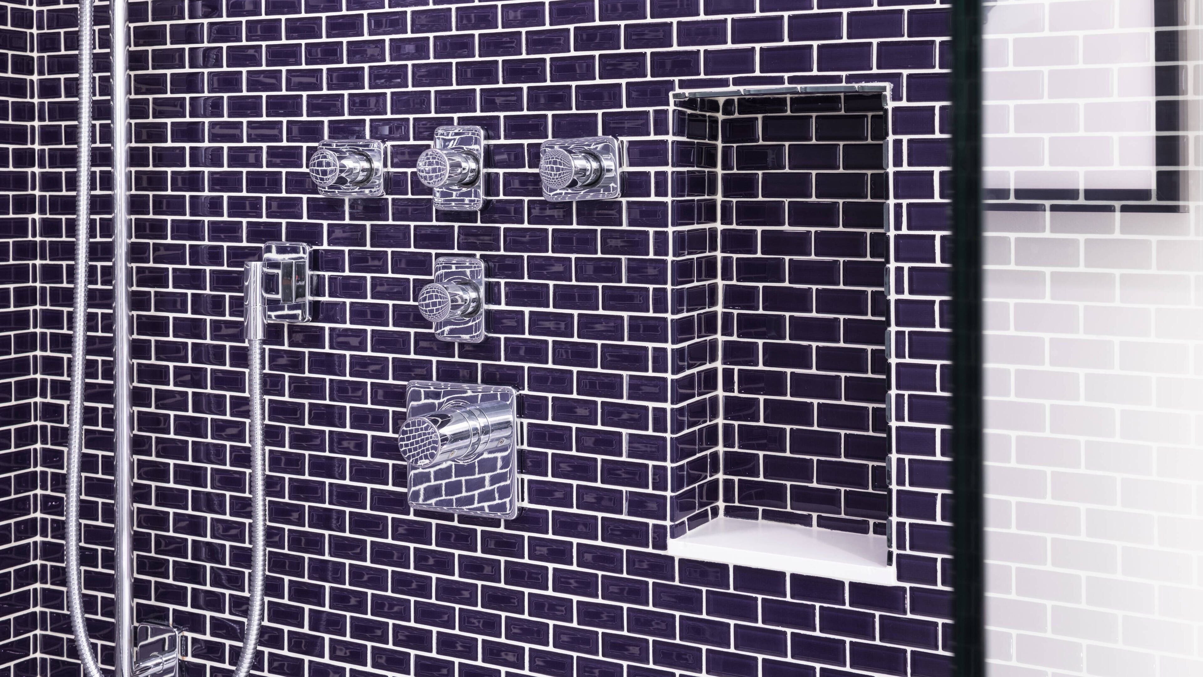 combined shower/bathtub, free toiletries, hair dryer, dressing gowns