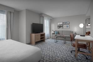 Hypo-allergenic bedding, pillow-top beds, desk, soundproofing