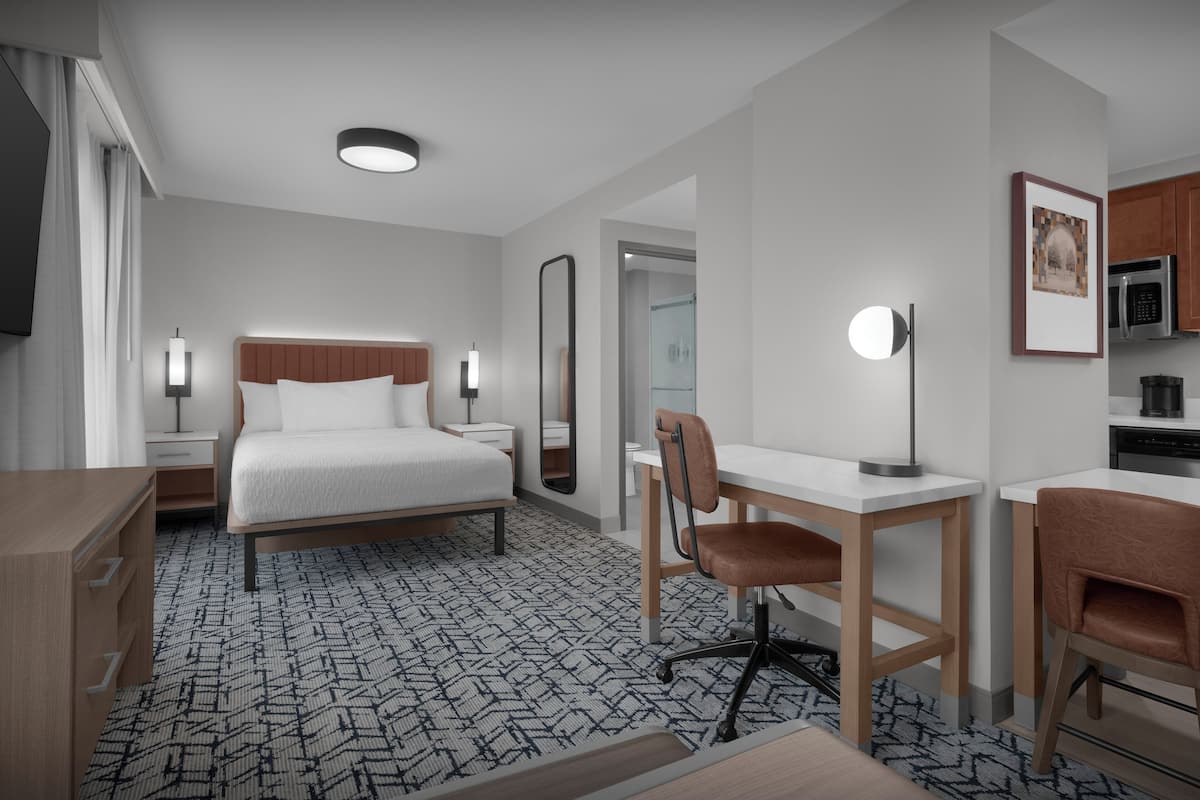Hypo-allergenic bedding, pillowtop beds, desk, soundproofing