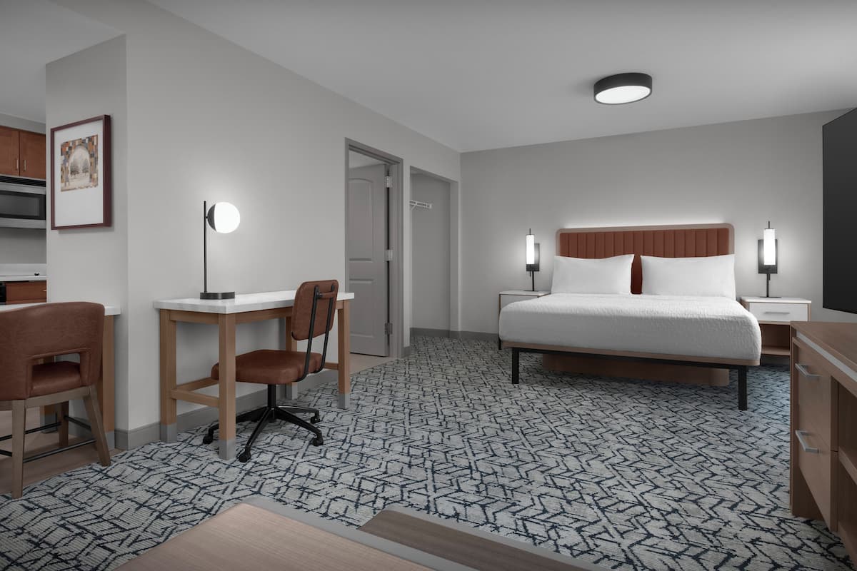 Hypo-allergenic bedding, pillowtop beds, desk, soundproofing