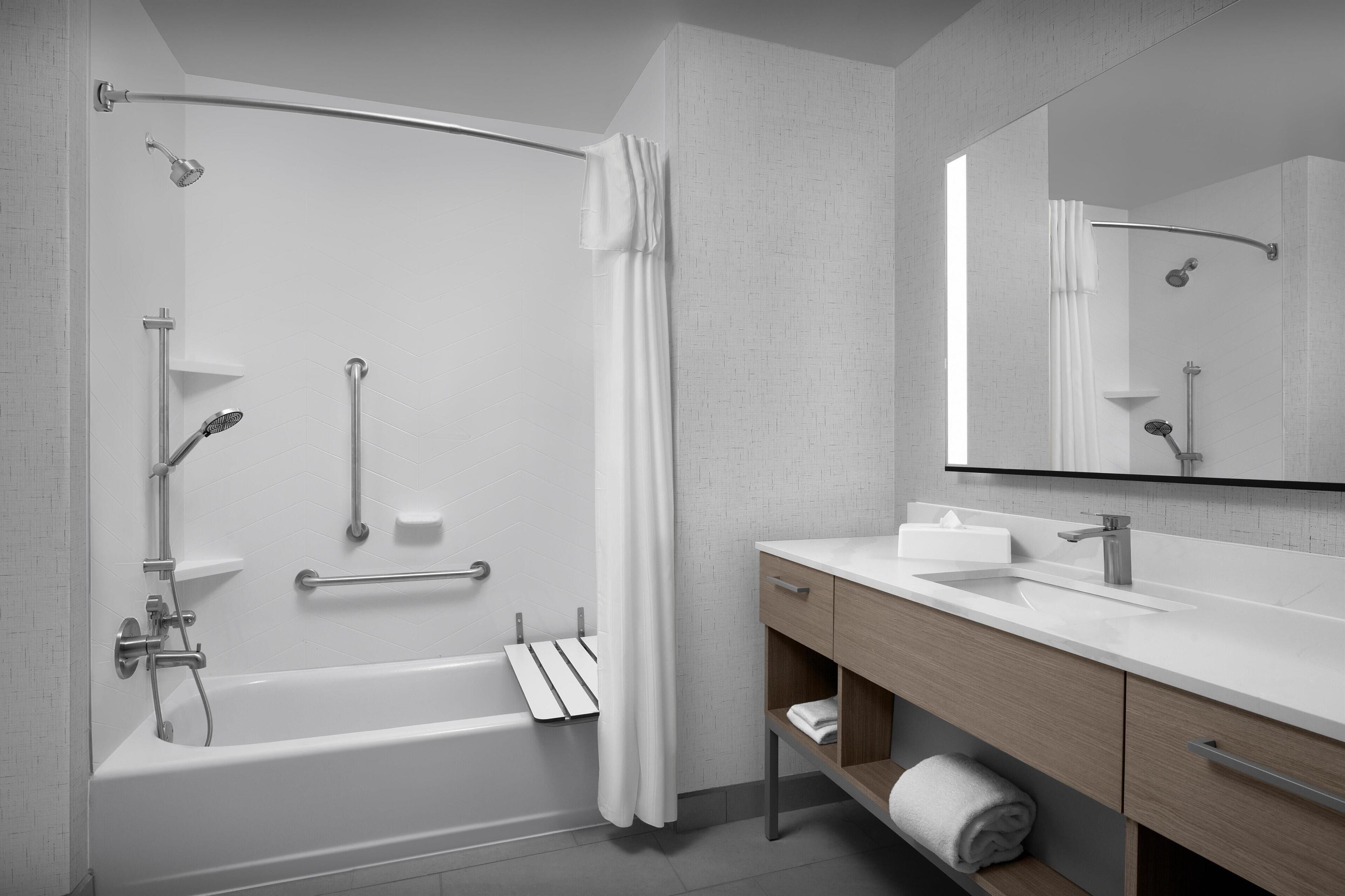 free toiletries, hair dryer, towels