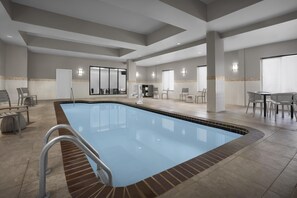 Indoor pool, open 6 AM to 10 PM, sun loungers