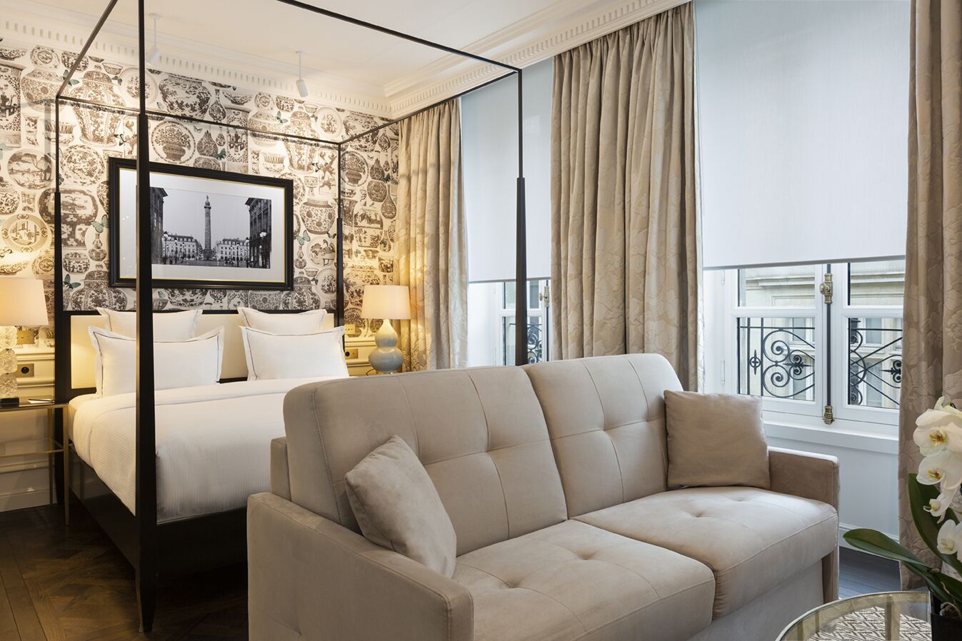 junior suite, 1 king bed with sofa bed | premium bedding, minibar, in-room safe, individually decorated