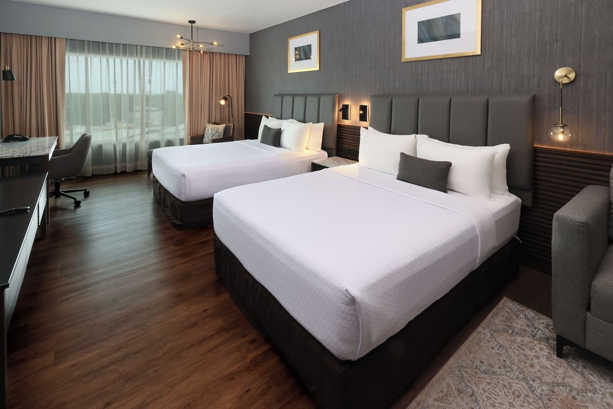 Junior Suite, 2 Queen Beds (Crowne) | Premium bedding, minibar, in-room safe, desk