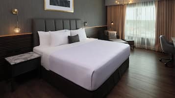 Ropa de cama de alta calidad y minibar
