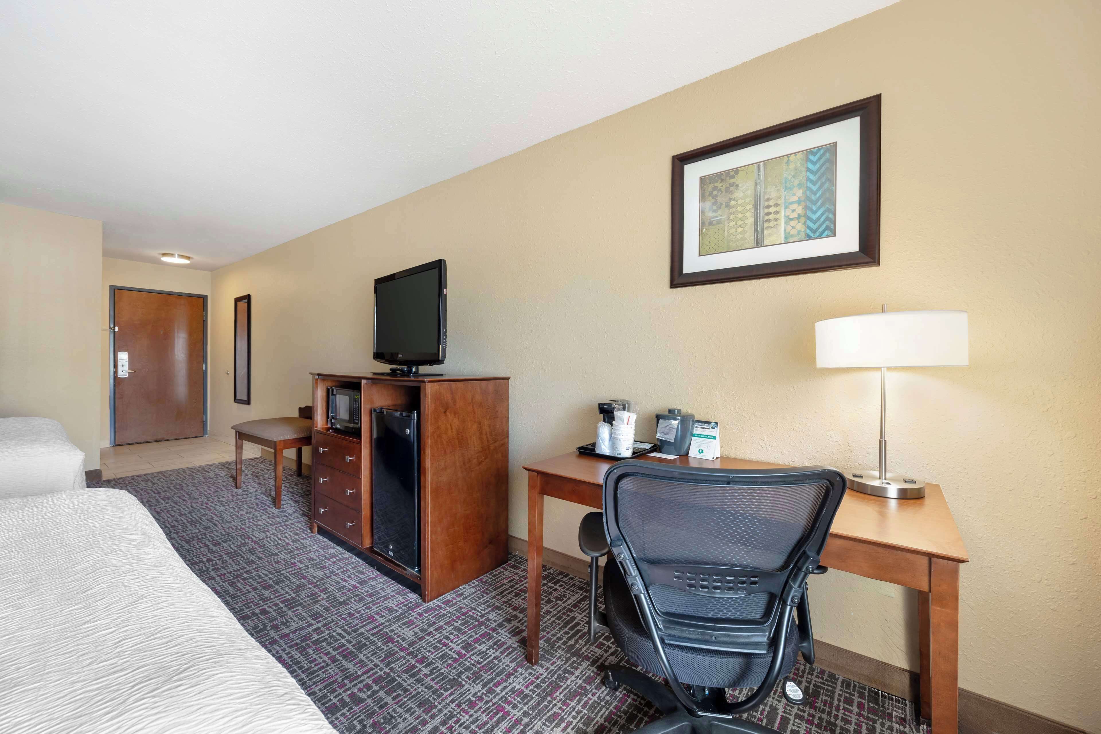 standard room, 2 queen beds, accessible, bathtub | premium bedding, desk, blackout curtains, iron/ironing board