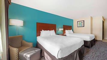 Standard Room, 2 Queen Beds, Accessible, Bathtub | 1 bedroom, premium bedding, desk, blackout curtains