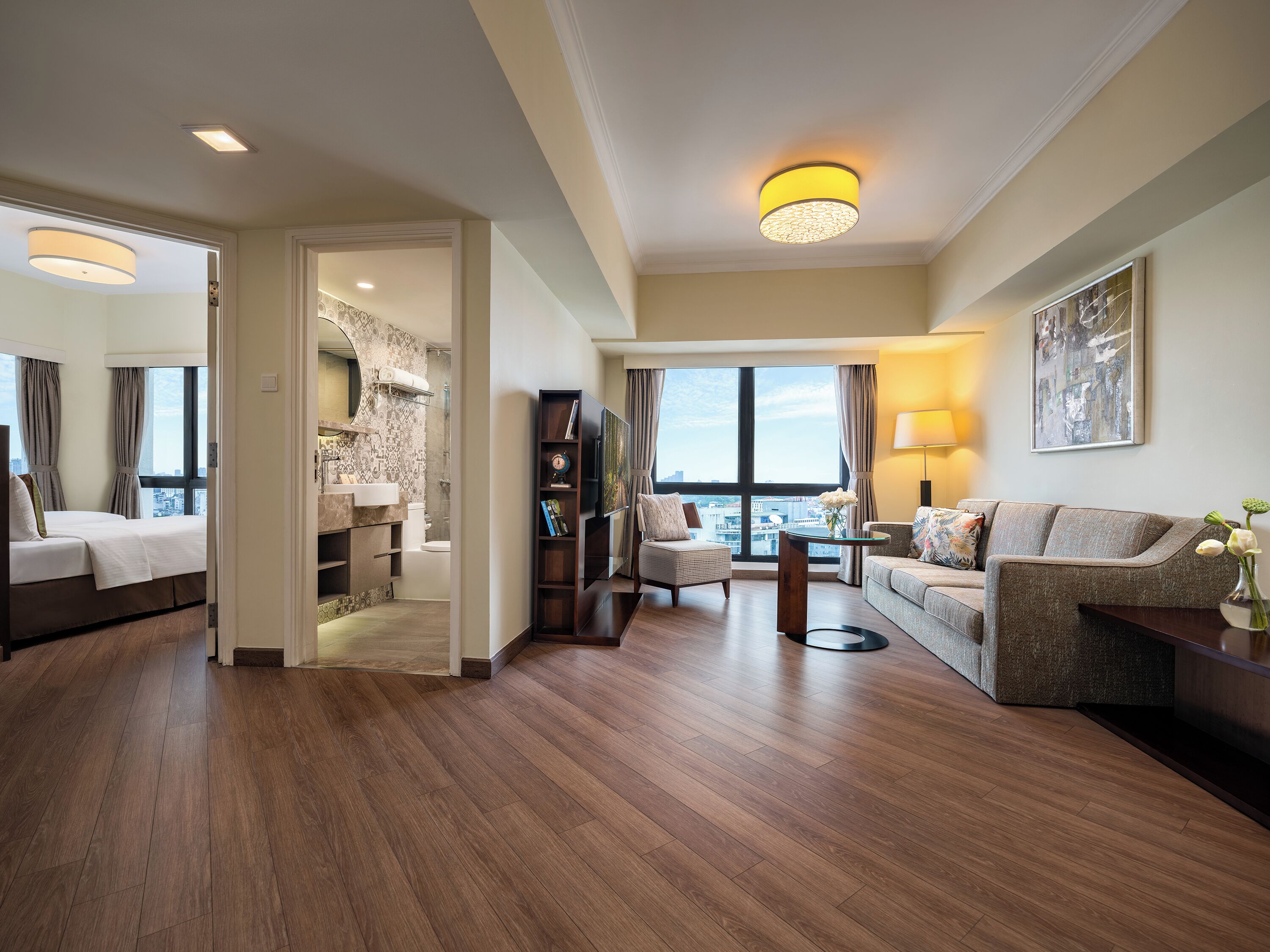 Executive Room, 2 Bedrooms | Living area | LCD TV, DVD player