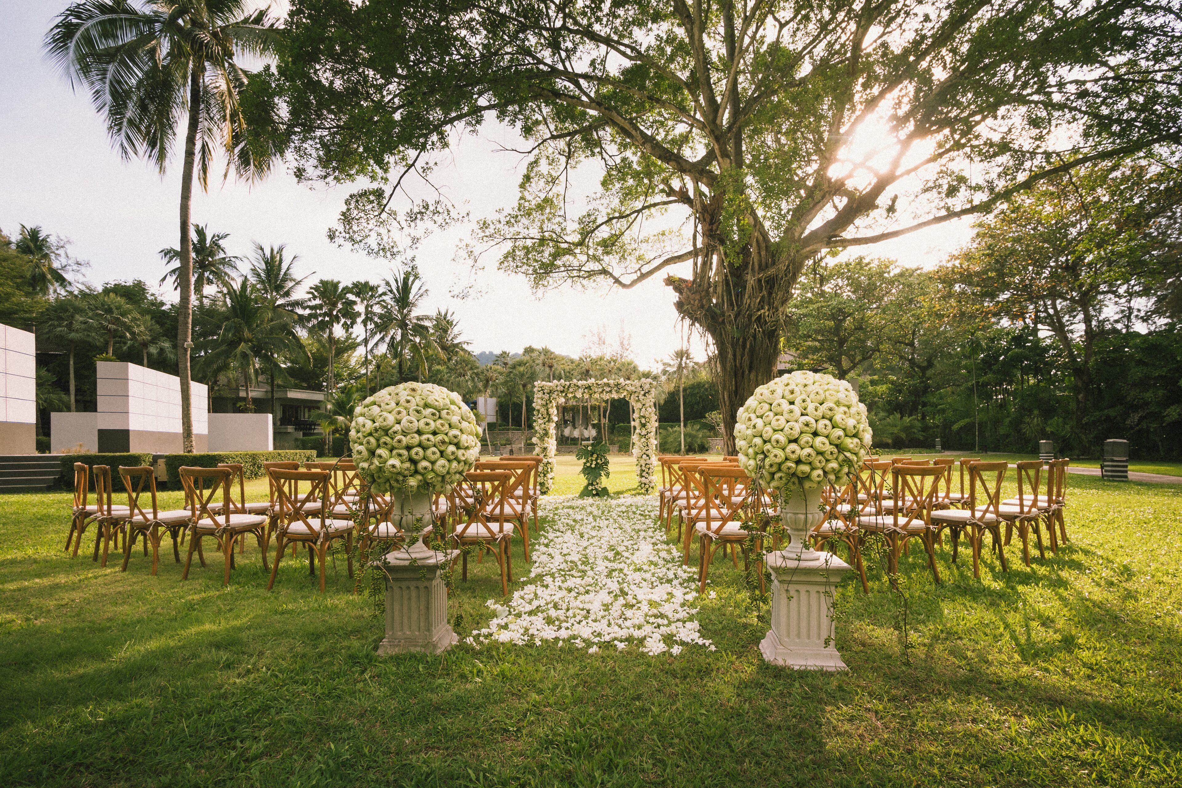 outdoor wedding area