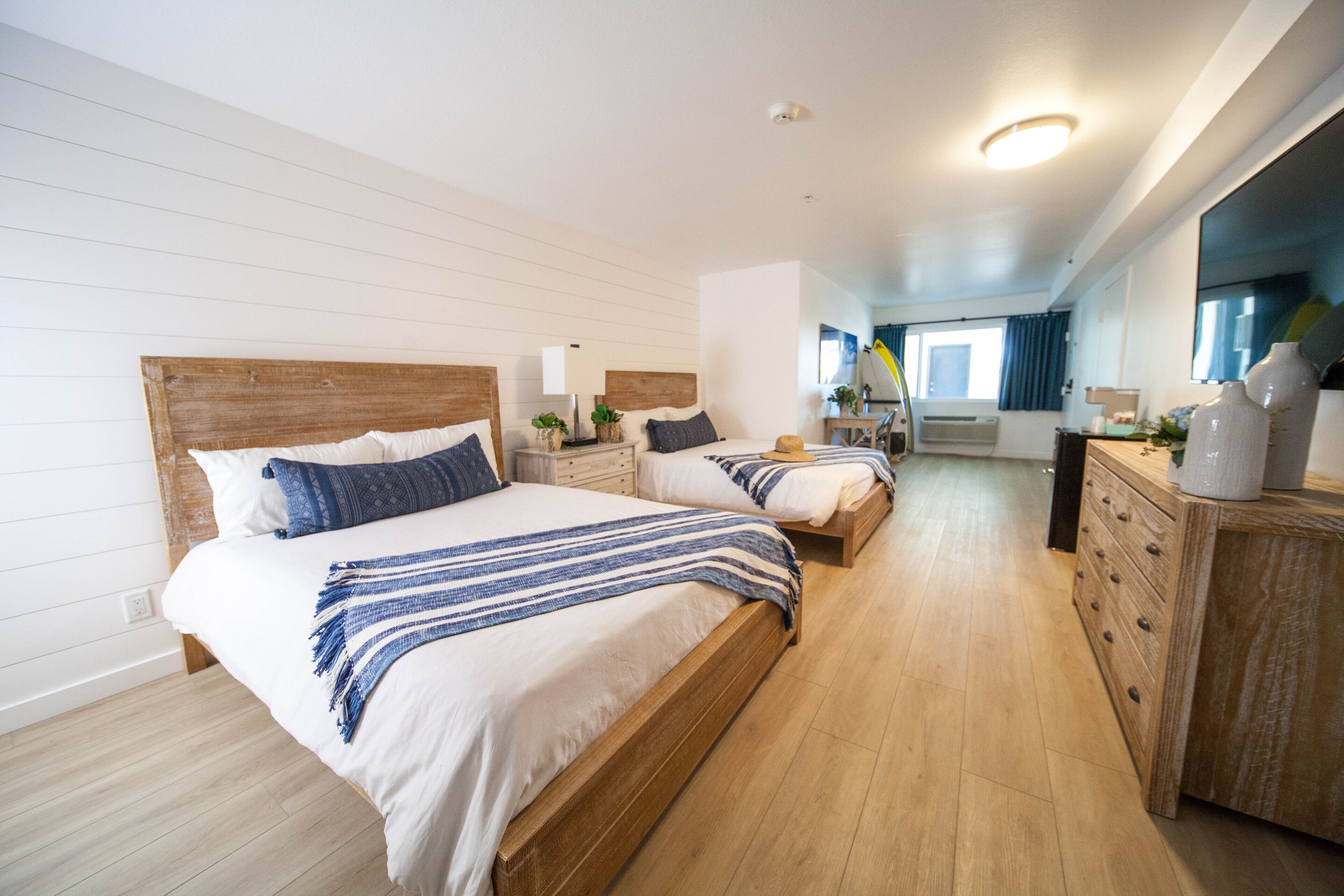 premium bedding, down duvets, desk, soundproofing