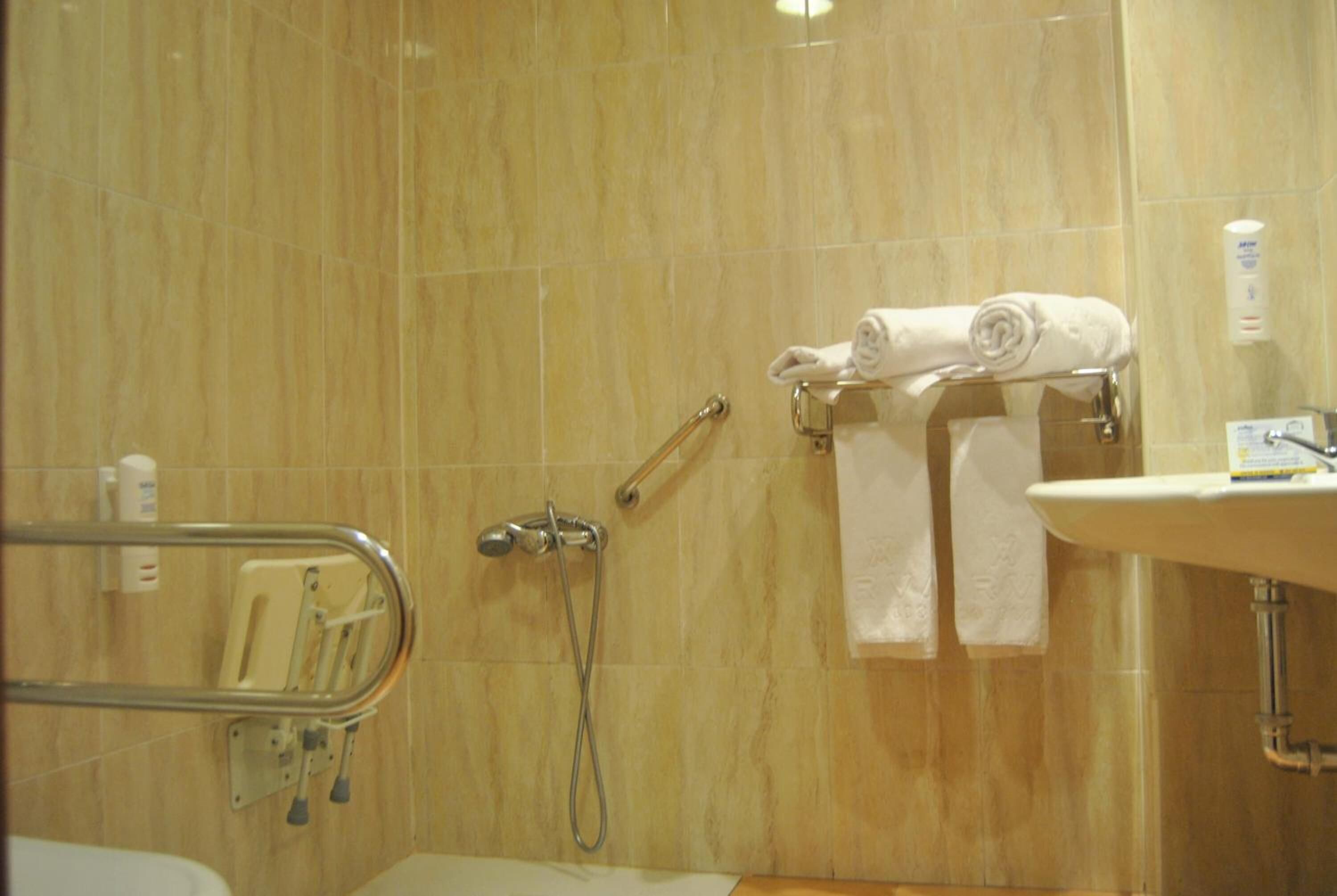 free toiletries, hair dryer, bidet, towels