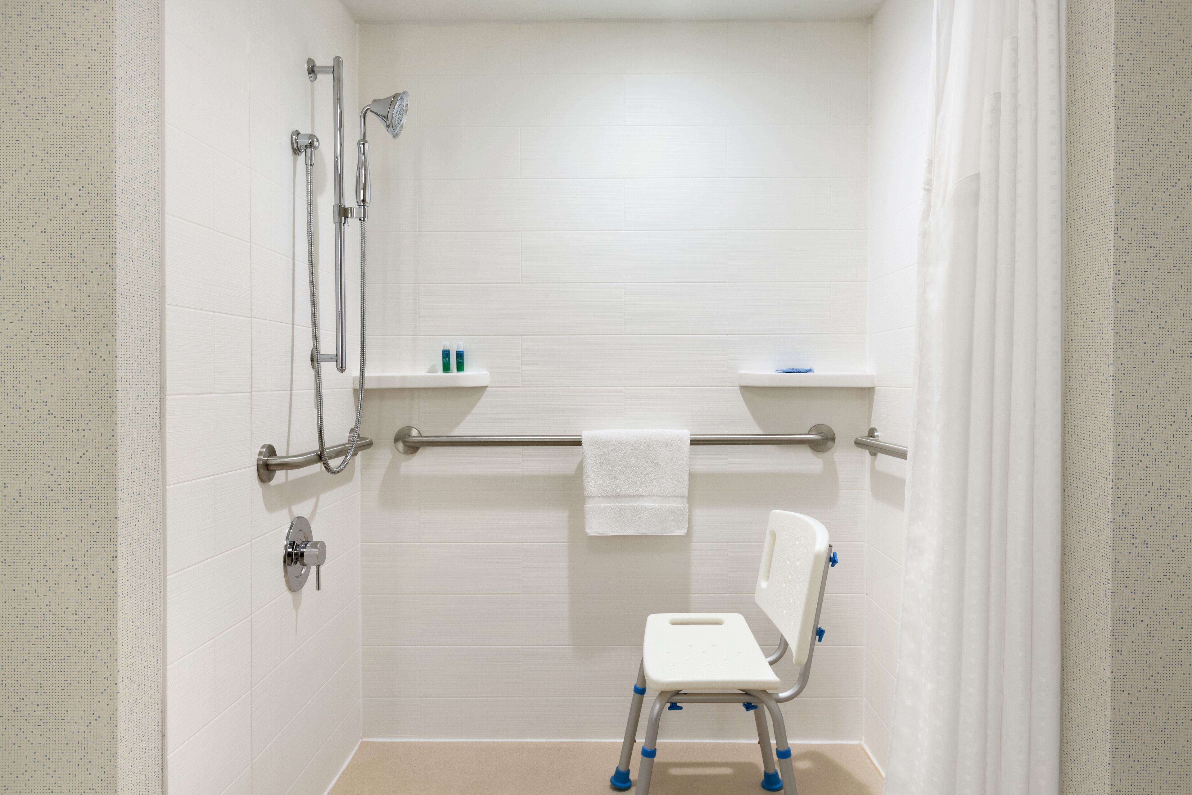 room, 1 king bed, accessible (with shower) | bathroom shower