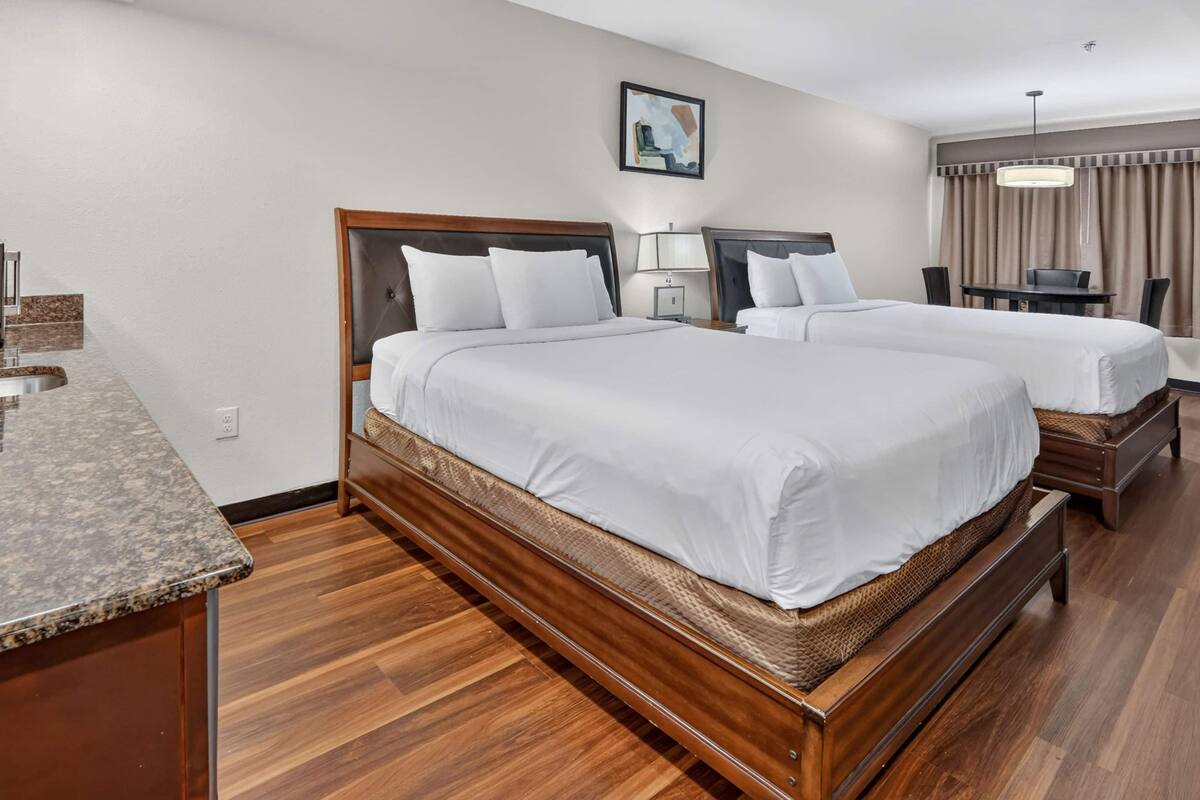 In-room safe, desk, laptop workspace, blackout curtains