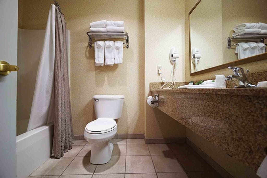 suite, 1 king bed, non smoking | bathroom | combined shower/bathtub, hair dryer, towels