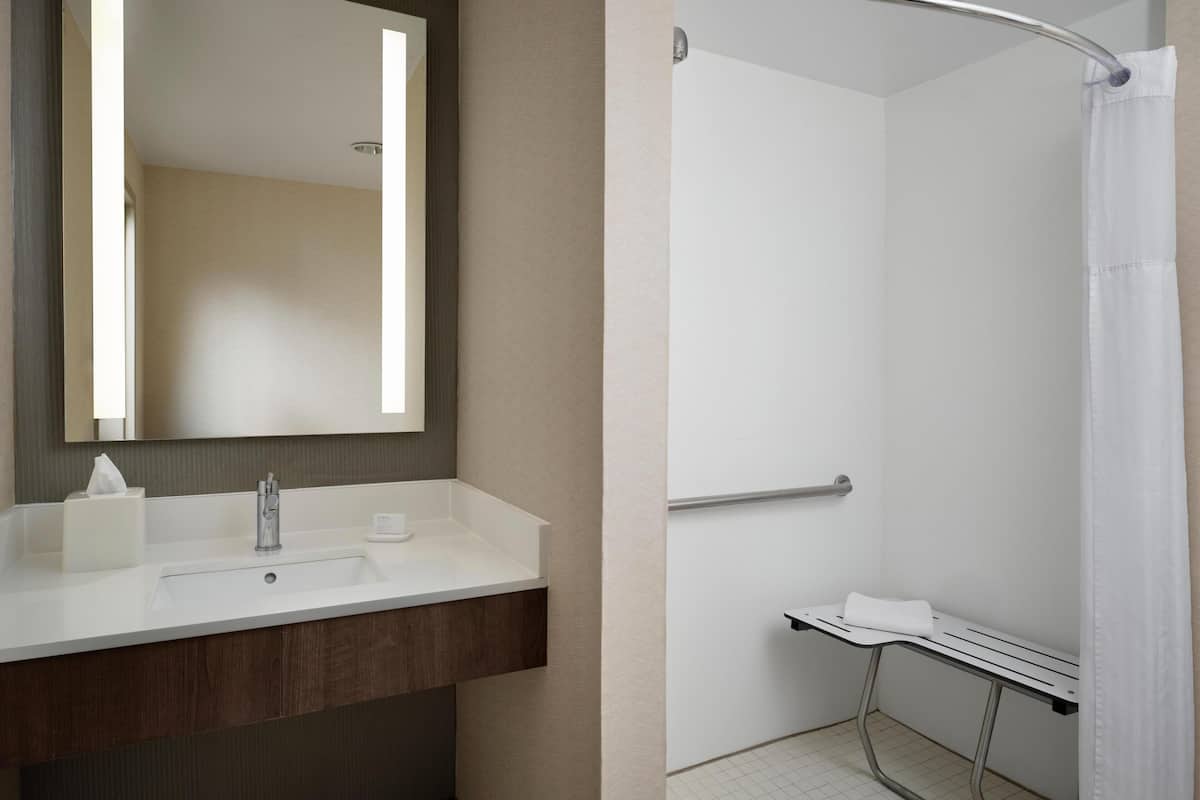 Kamer, toegankelijk voor mindervaliden | Badkamer met douche
