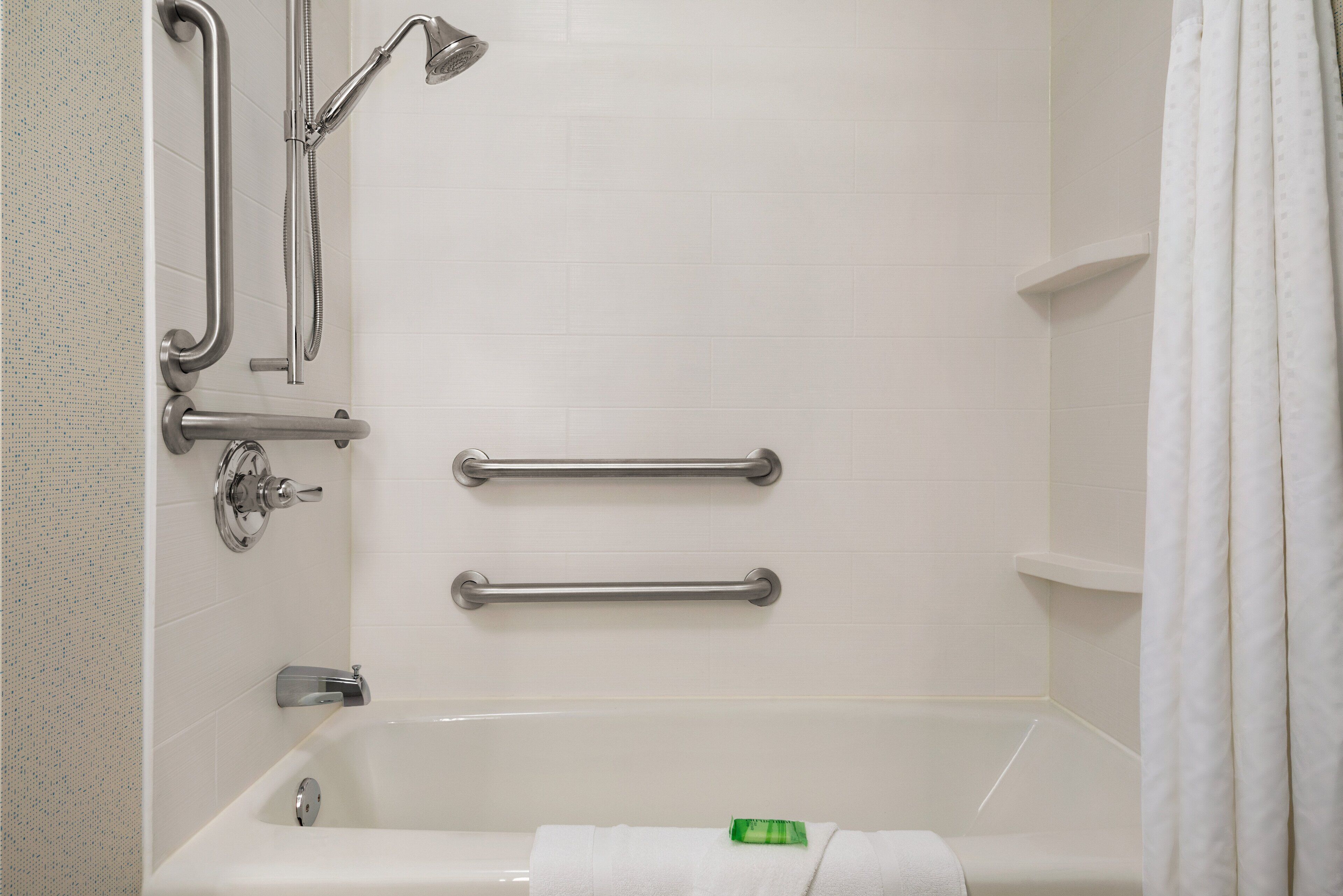 suite, 1 king bed, accessible (communications, accessible tub) | bathroom | hair dryer, towels