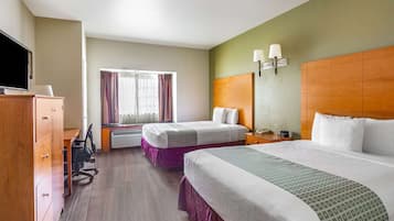 Habitación Deluxe, 2 camas de matrimonio, no fumadores (Mobility/Hearing, Roll-In Shower) | Ropa de cama de alta calidad y colchones con acolchado adicional