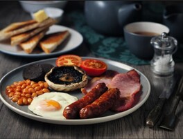 Desayuno inglés todos los días (con cargo)