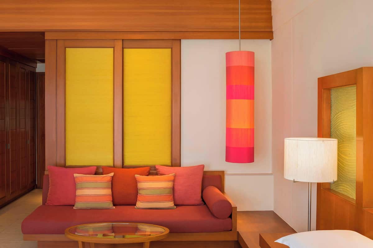 room, 1 king bed with sofa bed, non smoking, lagoon view (balcony) | 1 bedroom, premium bedding, minibar, in-room safe