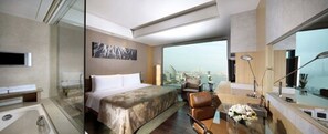 Minibar, in-room safe, desk, blackout drapes - The Eton Hotel (Shanghai)