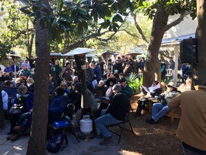 Outdoor wedding area