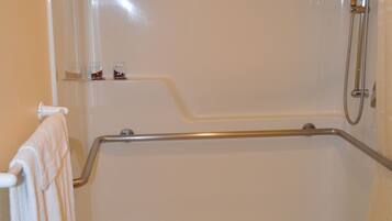 Standard Double Room, 2 Double Beds, Non Smoking | Bathroom shower