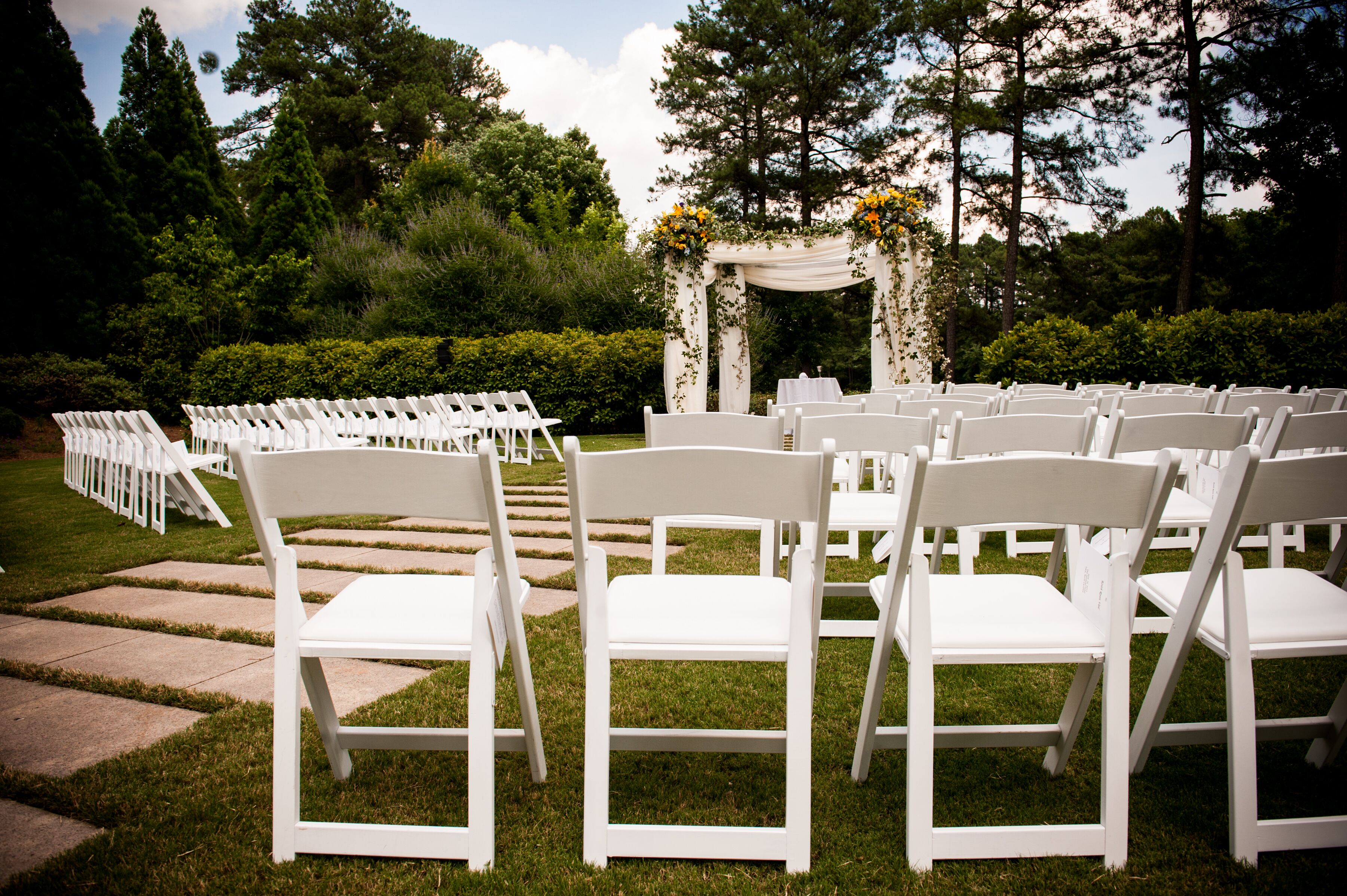 outdoor wedding area