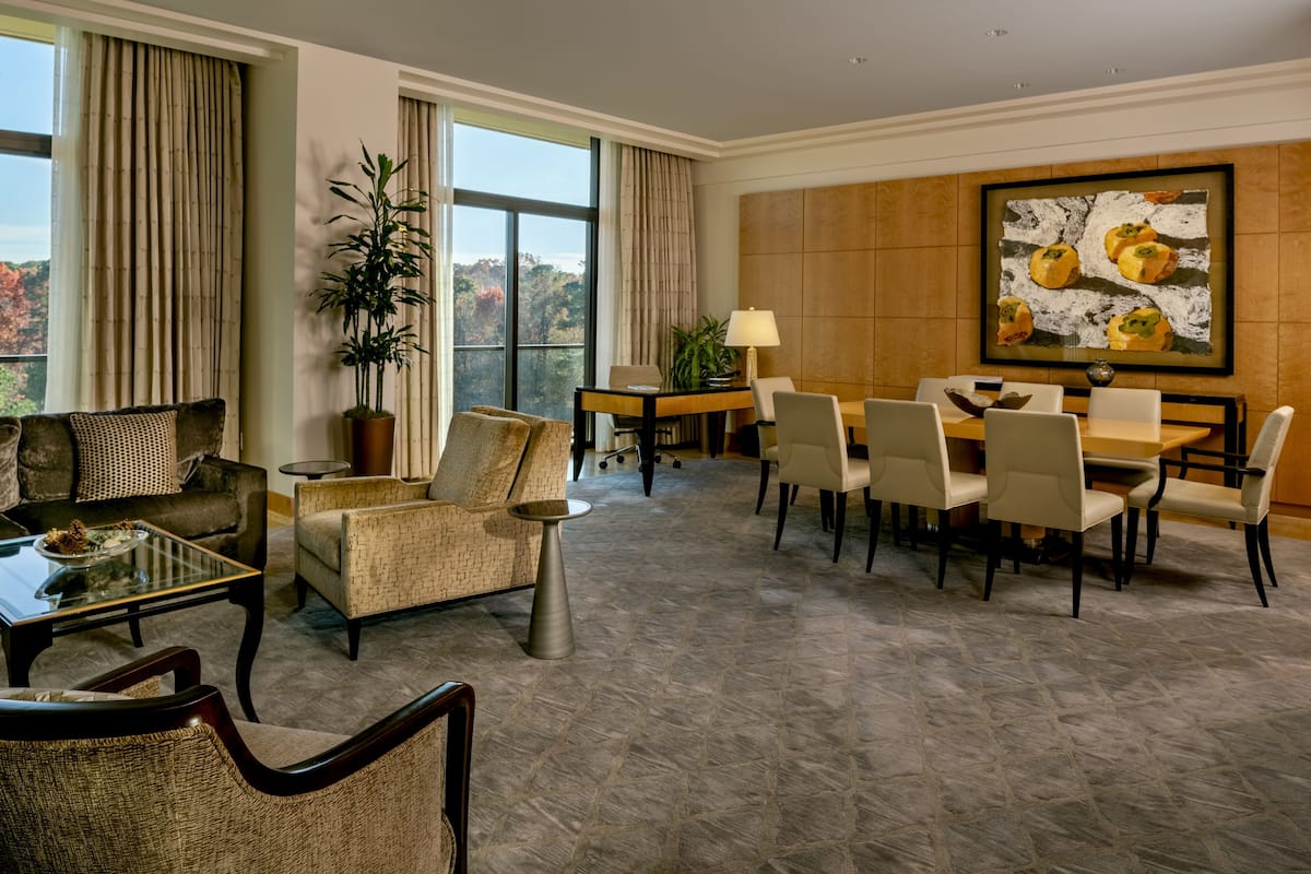 Presidential Suite | Living area | Flat-screen TV, DVD player, iPod dock